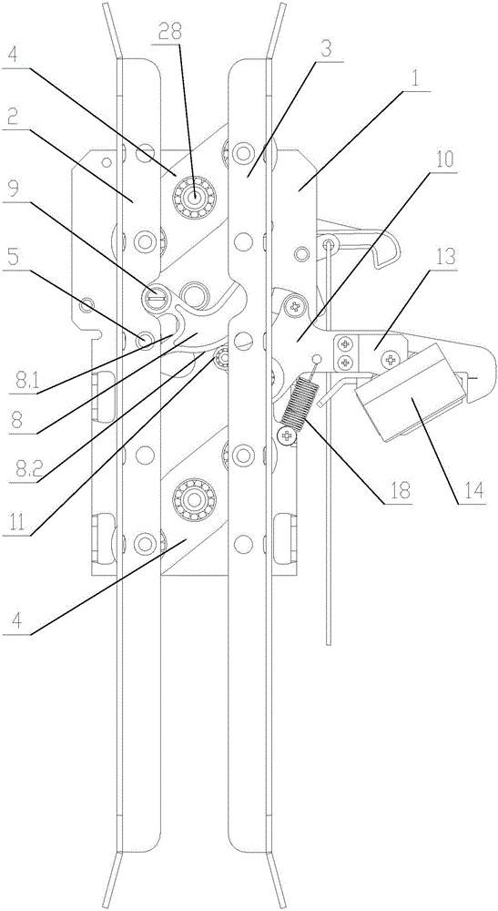 Integrated car door lock and door knife device