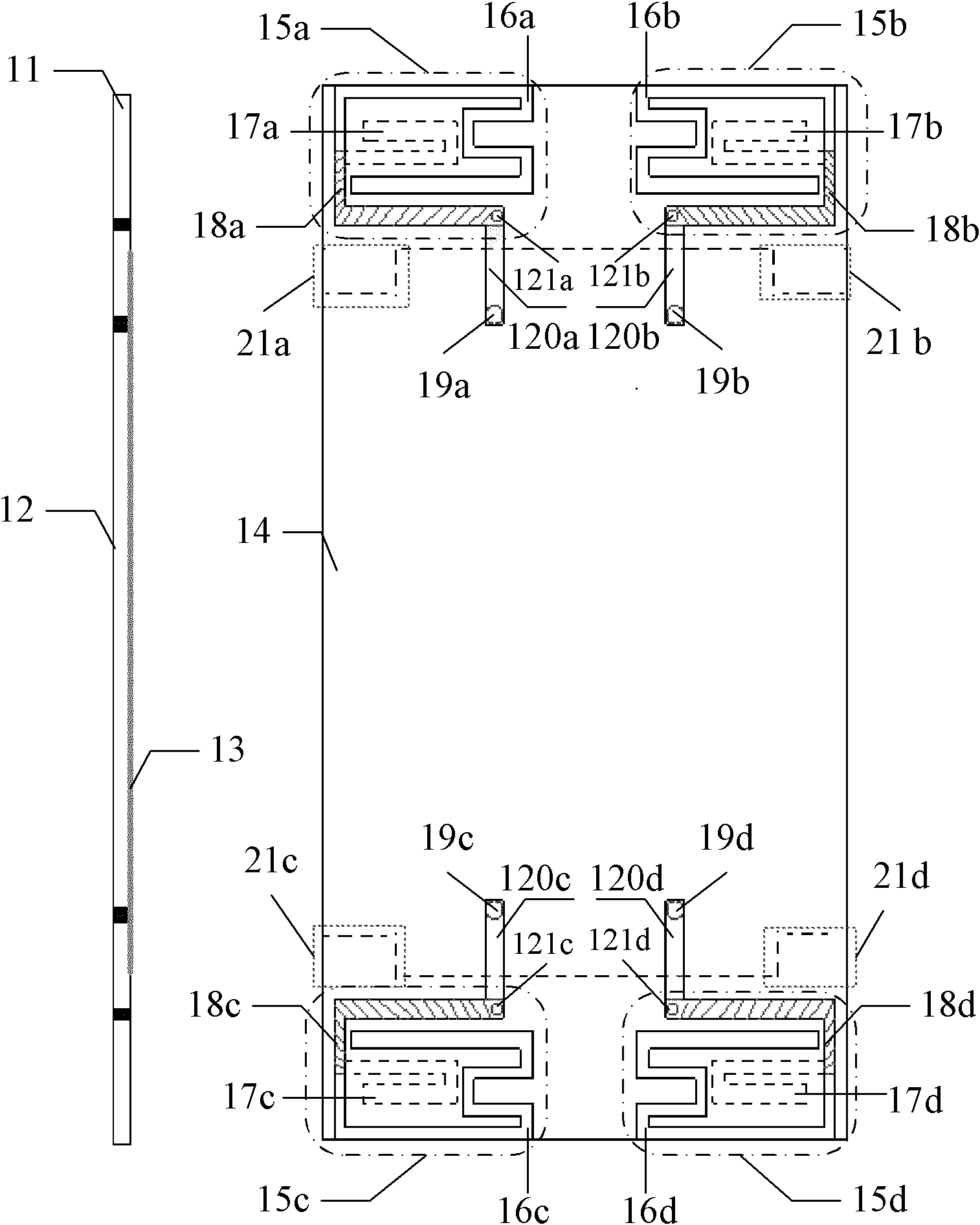 Small-sized wideband high-isolation four-unit MIMO antenna array