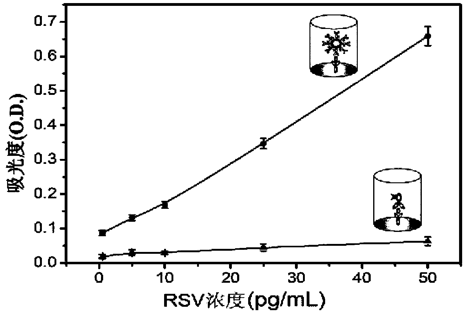 Human respiratory syncytial virus detection kit based on nanogold signal amplification