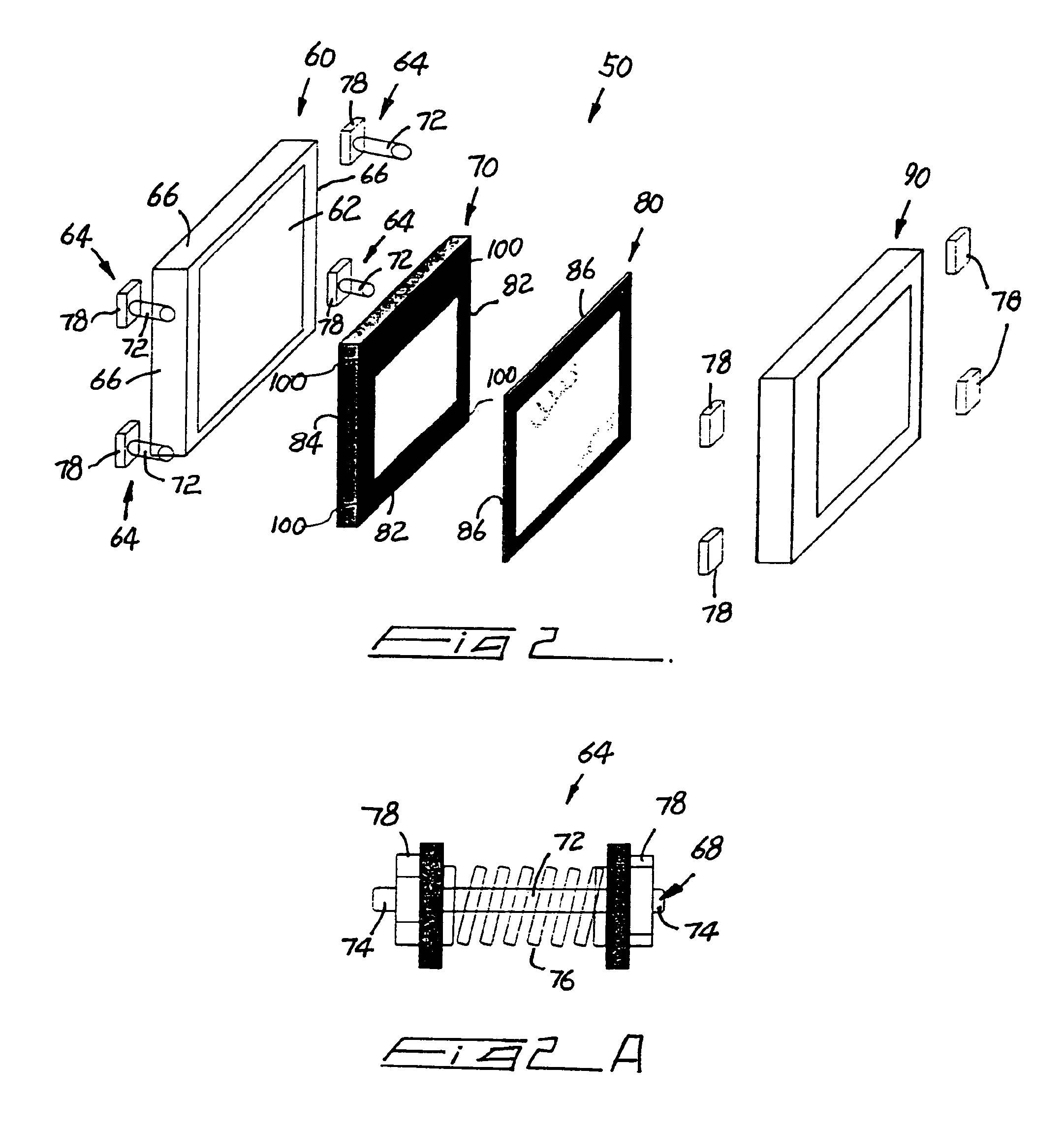 Touch screen mounting assembly for LCD panel and method for fabrication