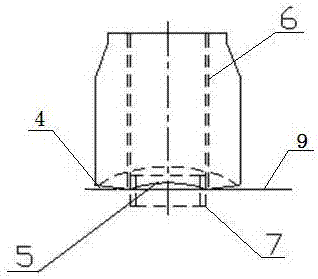 Barrel mounting type large-caliber thick-wall connecting pipe of boiler and pressure vessel and connecting method