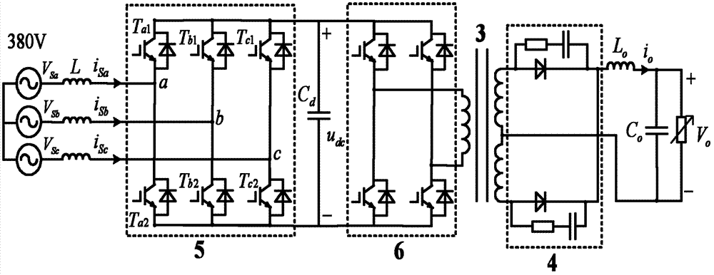 High-power simplified electrolytic and electroplating high-frequency switch power supply and control method thereof