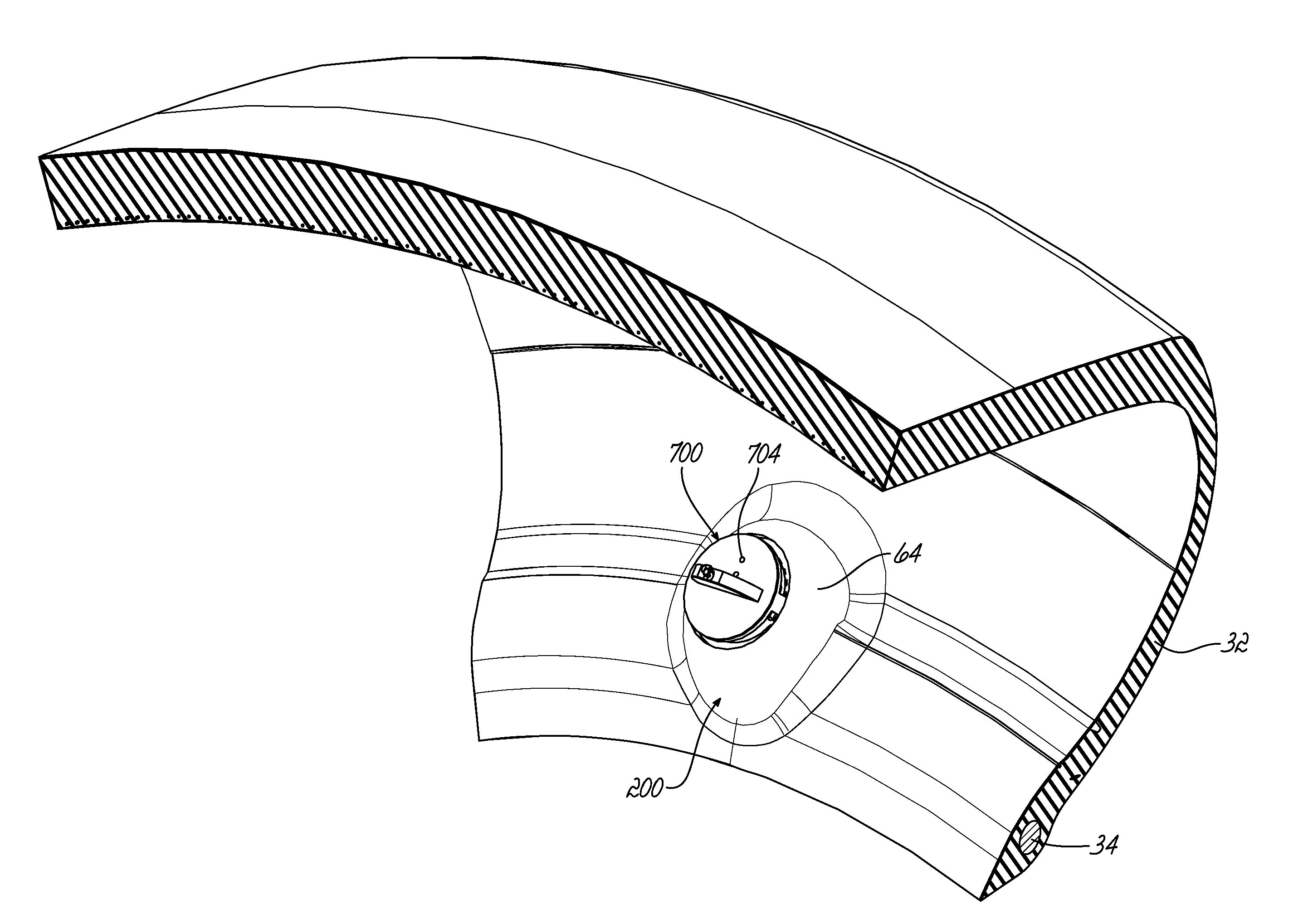 Compact valve system for self-inflating tire