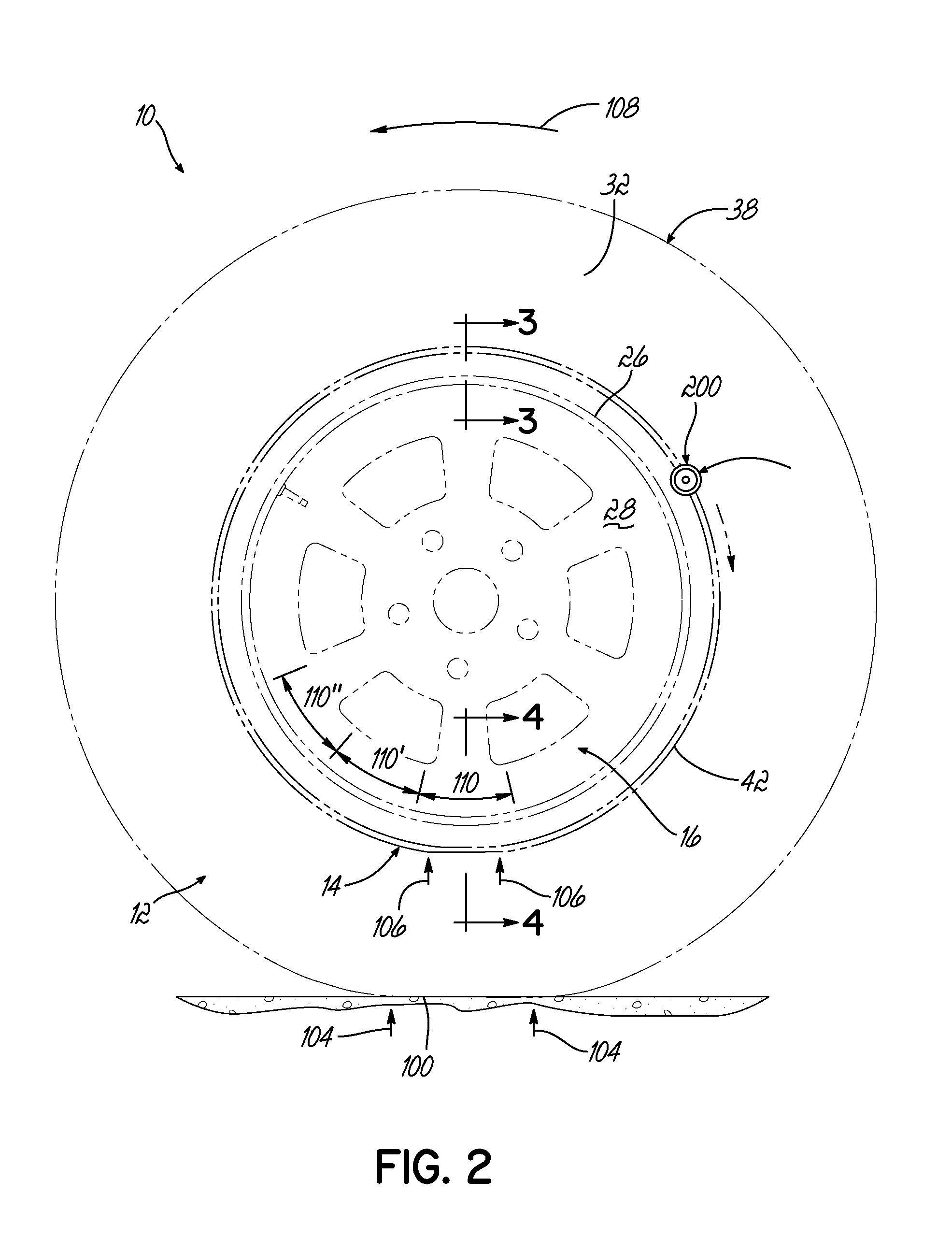 Compact valve system for self-inflating tire