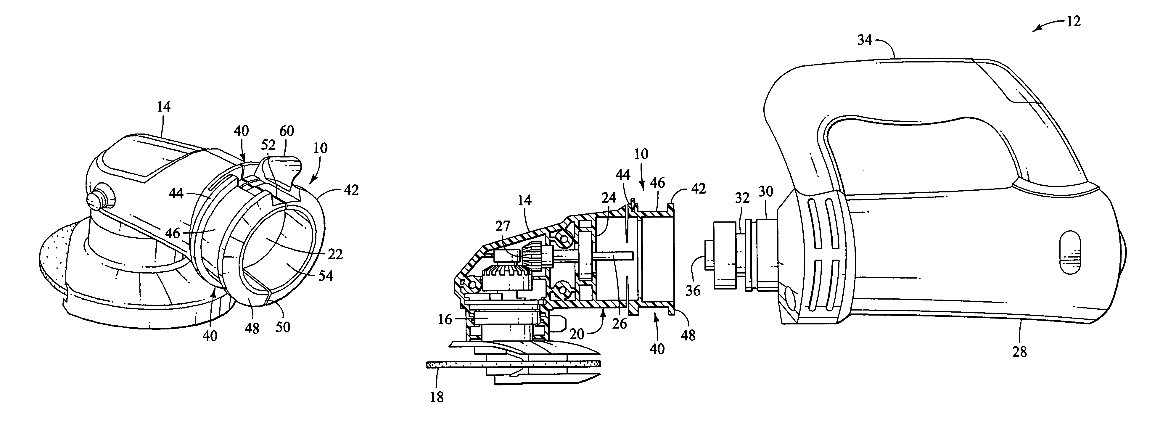 Accessory attachment for rotary hand tools