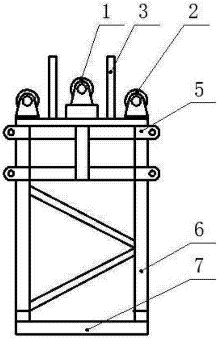 Large-span tension stringing construction method and support frame