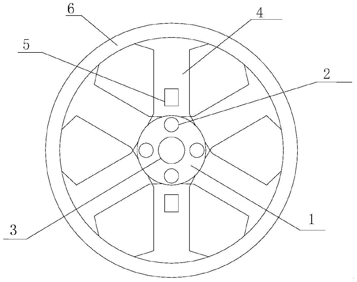 Diamond trimming hollowed-out machining aluminum alloy hub