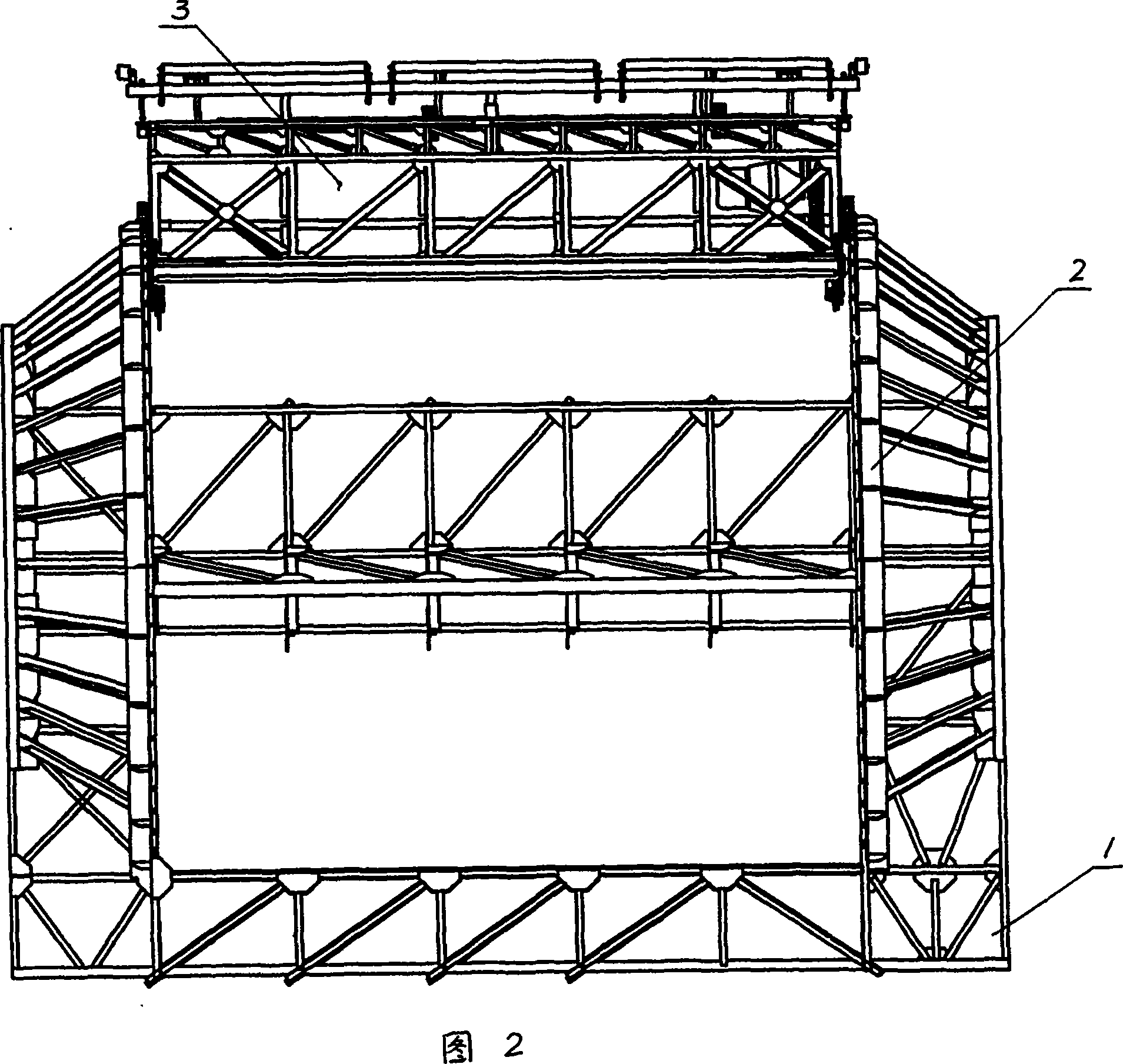 Door frame type seepage-proof earthwork cloth spreading machine for tunnel