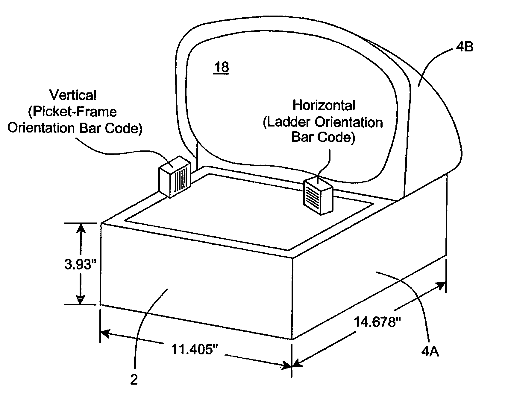 Bioptical laser scanner for six-sided 360° Pos-based scanning