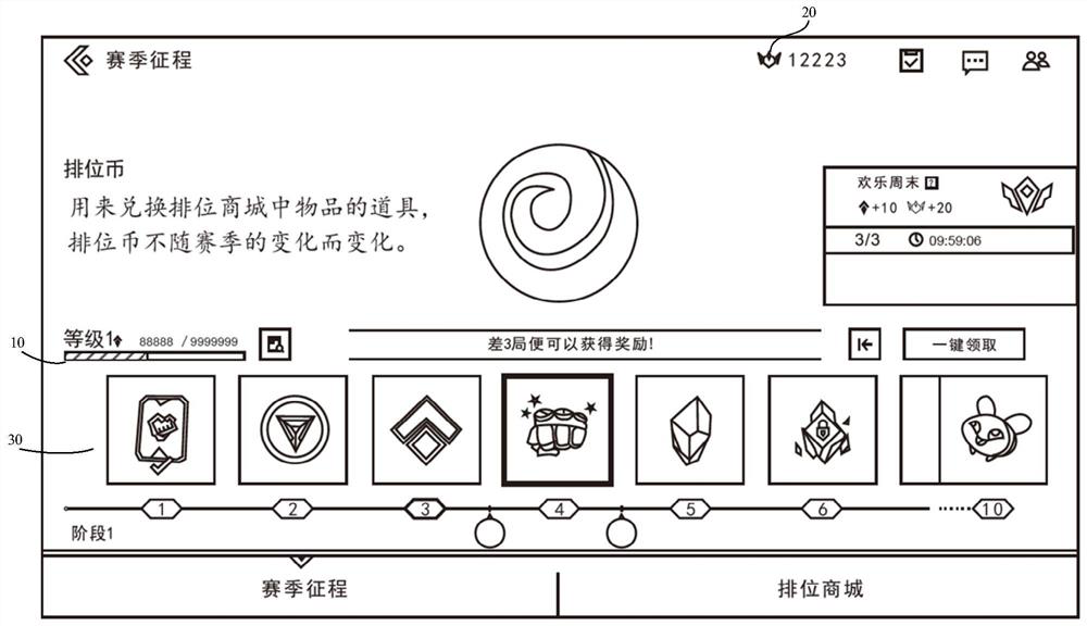 Display method and device of user interface, equipment, medium and program product