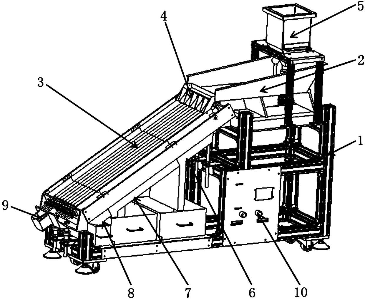 Cigarette blasting bead processing equipment and blasting bead grain size screening device