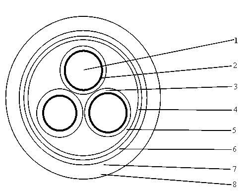 Power cable for nuclear power plant