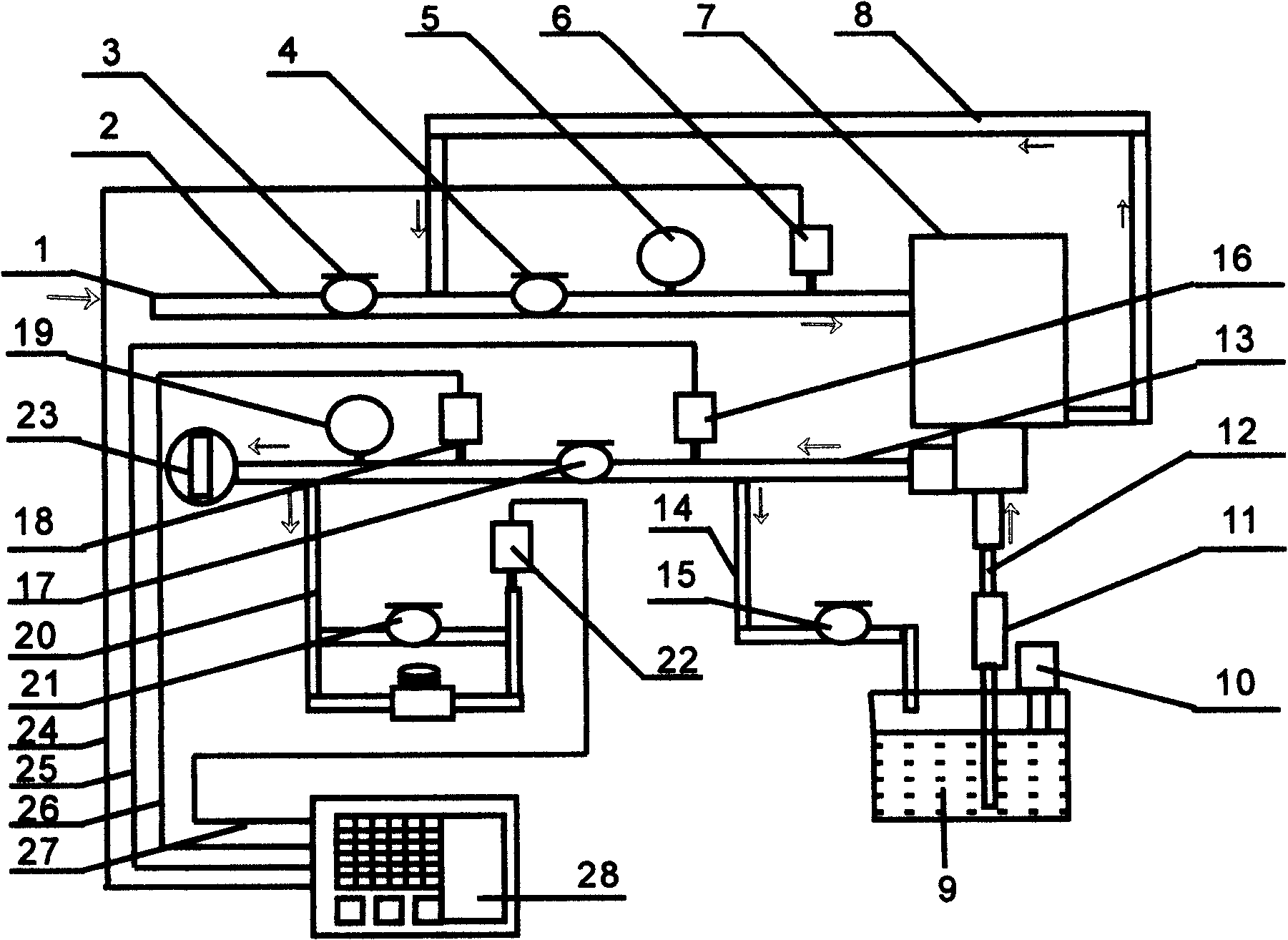 Test table for oil injector of marine diesel and fuel injector test methods