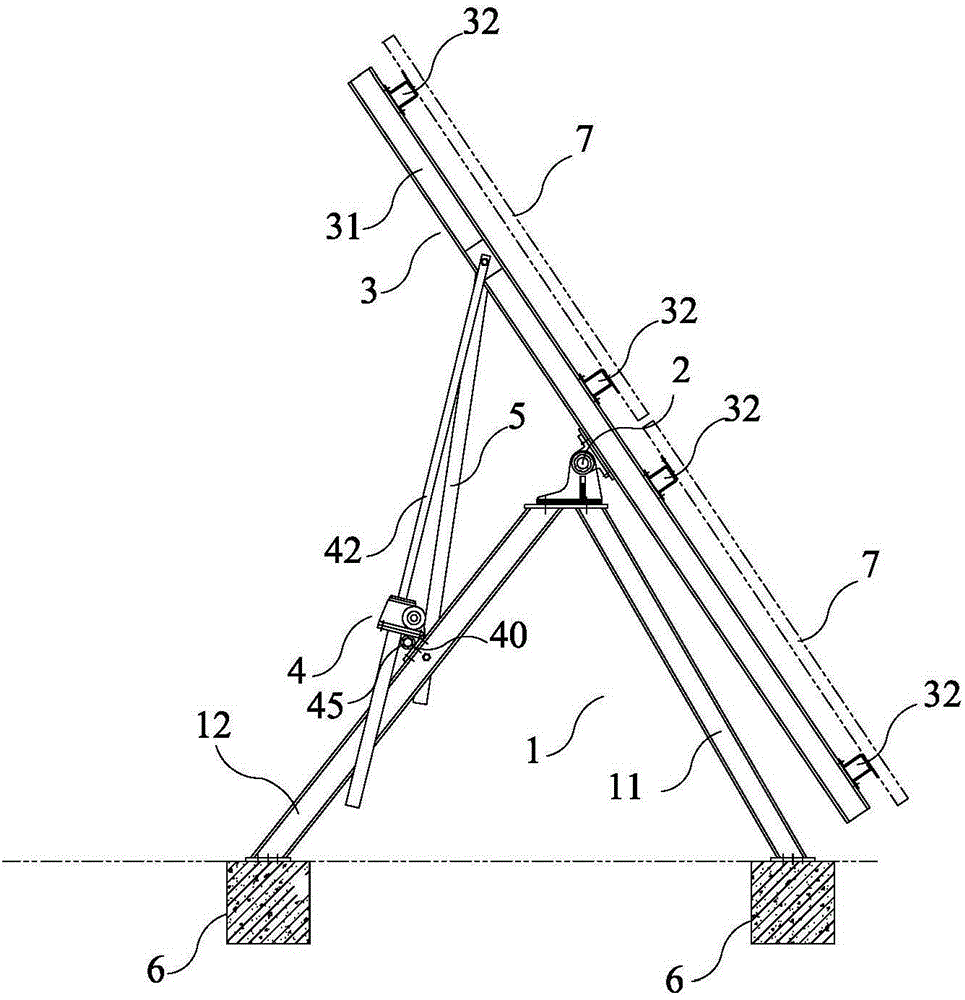 Solar power generation unit and solar cell plate supporting and elevation tracking device thereof