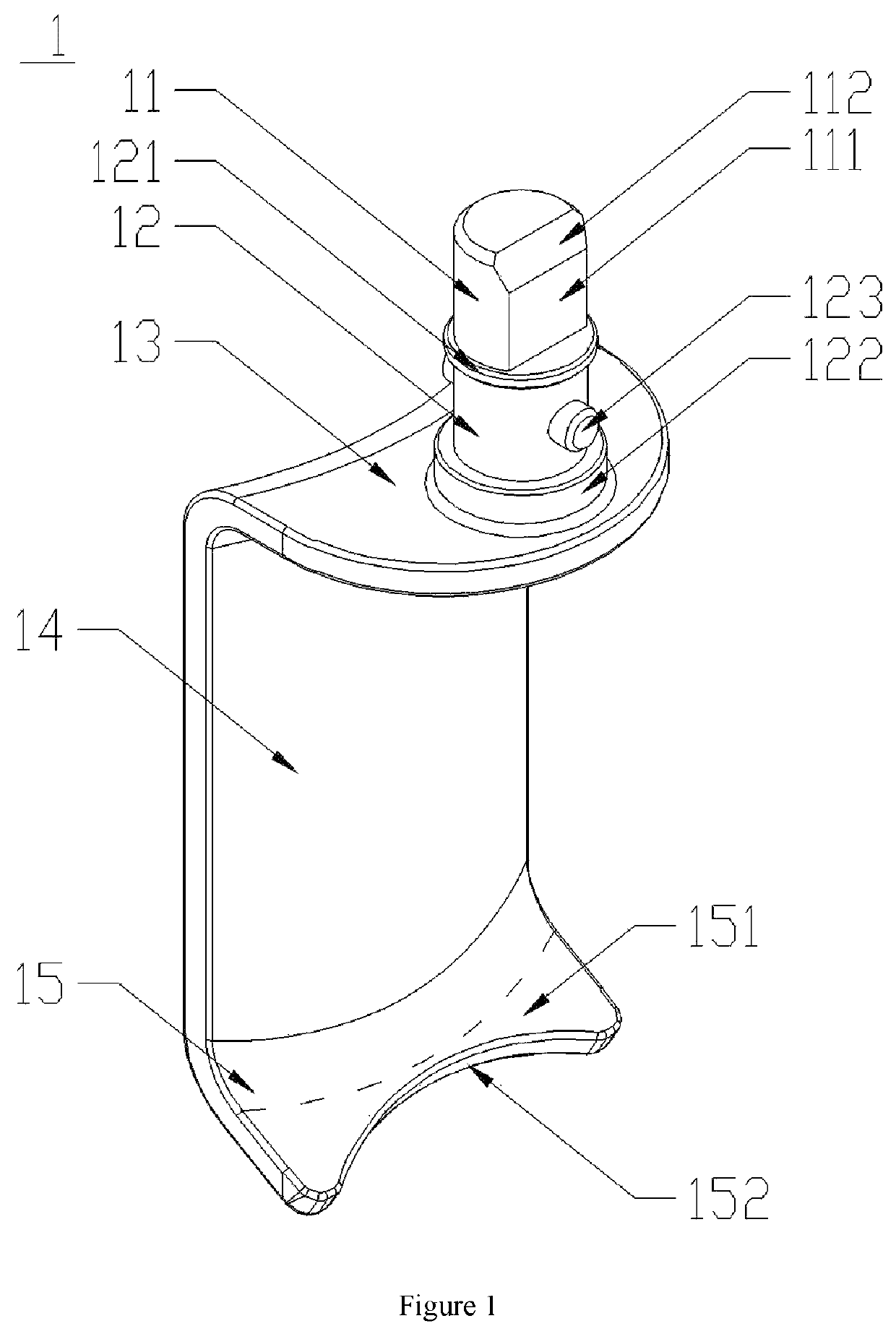 Expanding blade, unidirectional expanding device and bidirectional expanding device