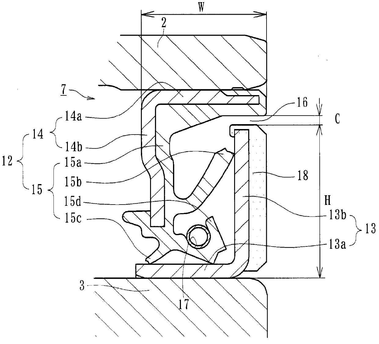 Wheel bearing sealing device