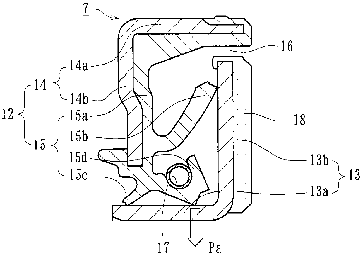 Wheel bearing sealing device