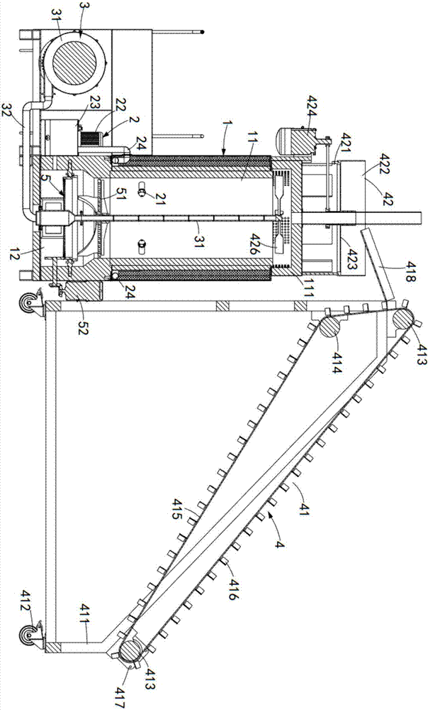 Automatic feeding and ash removing incinerator