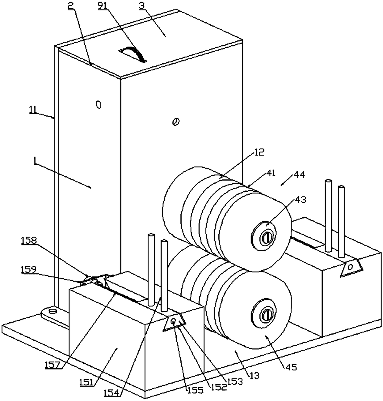 Automatic guiding device for automobile wire harness pressure connection