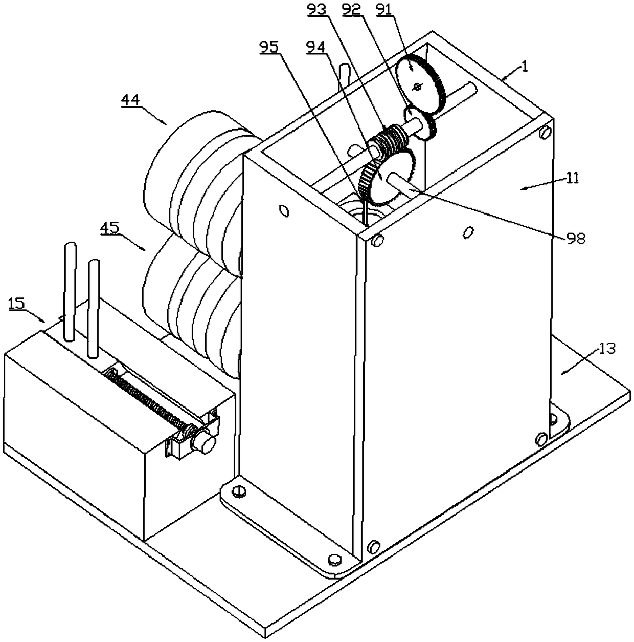 Automatic guiding device for automobile wire harness pressure connection