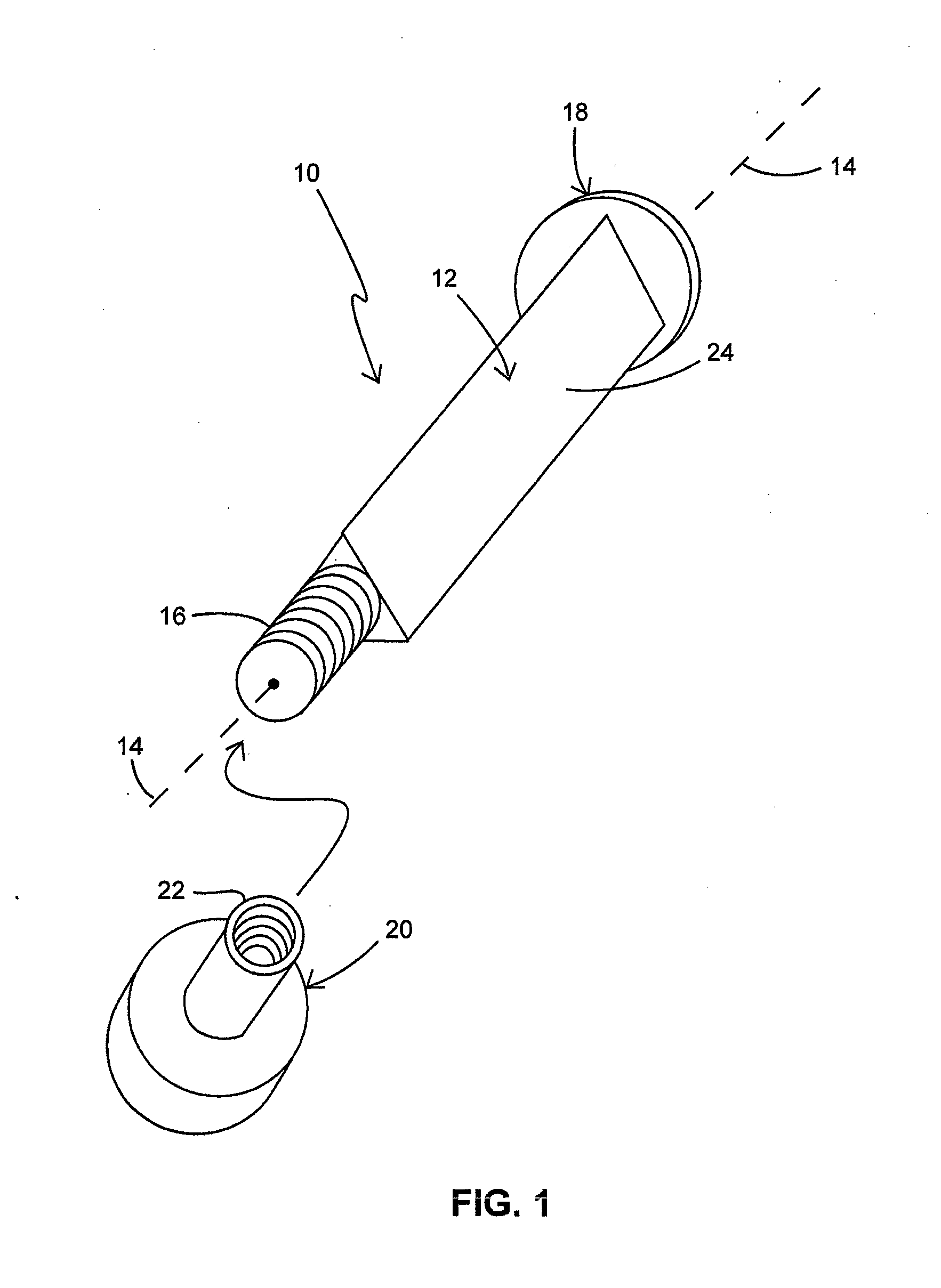 Orthopedic implant having non-circular cross section and method of use thereof