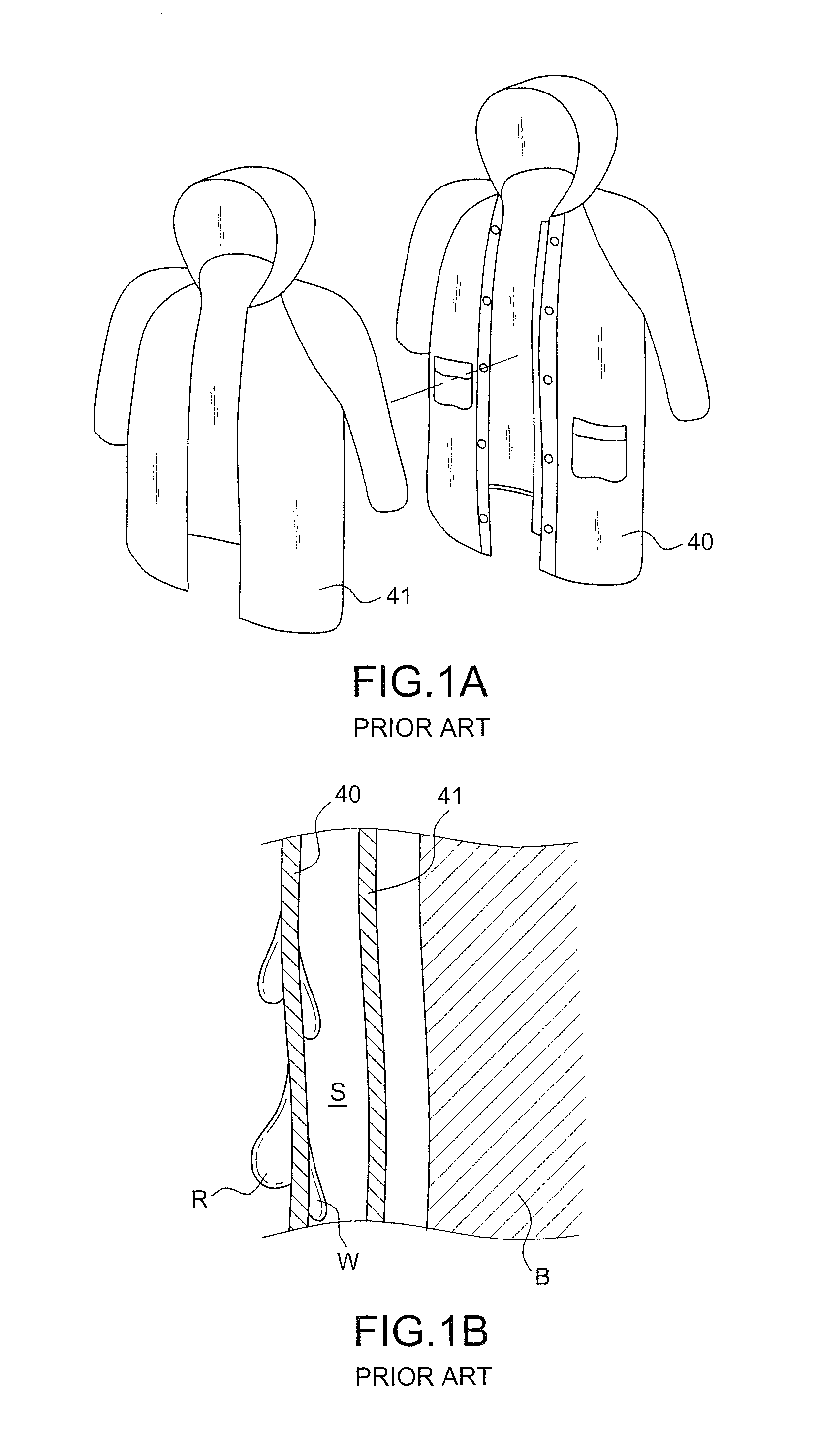 Ventilating raincoat with bay windows