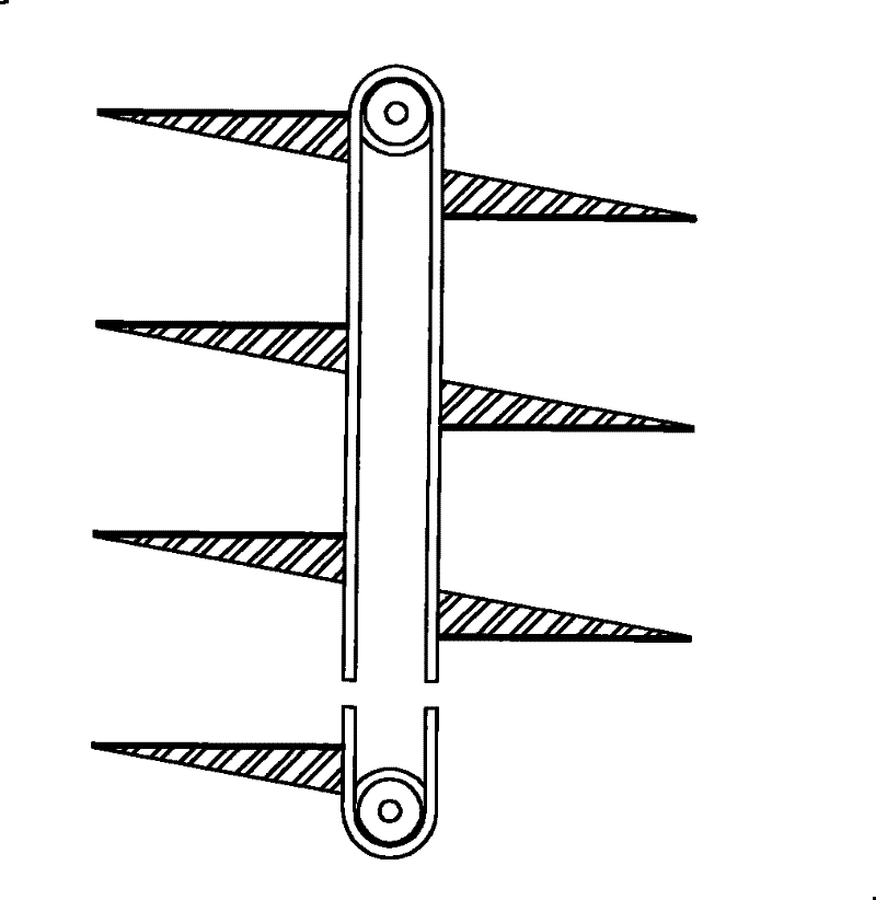 Continuously vertically lifting conveying platform supported bilaterally