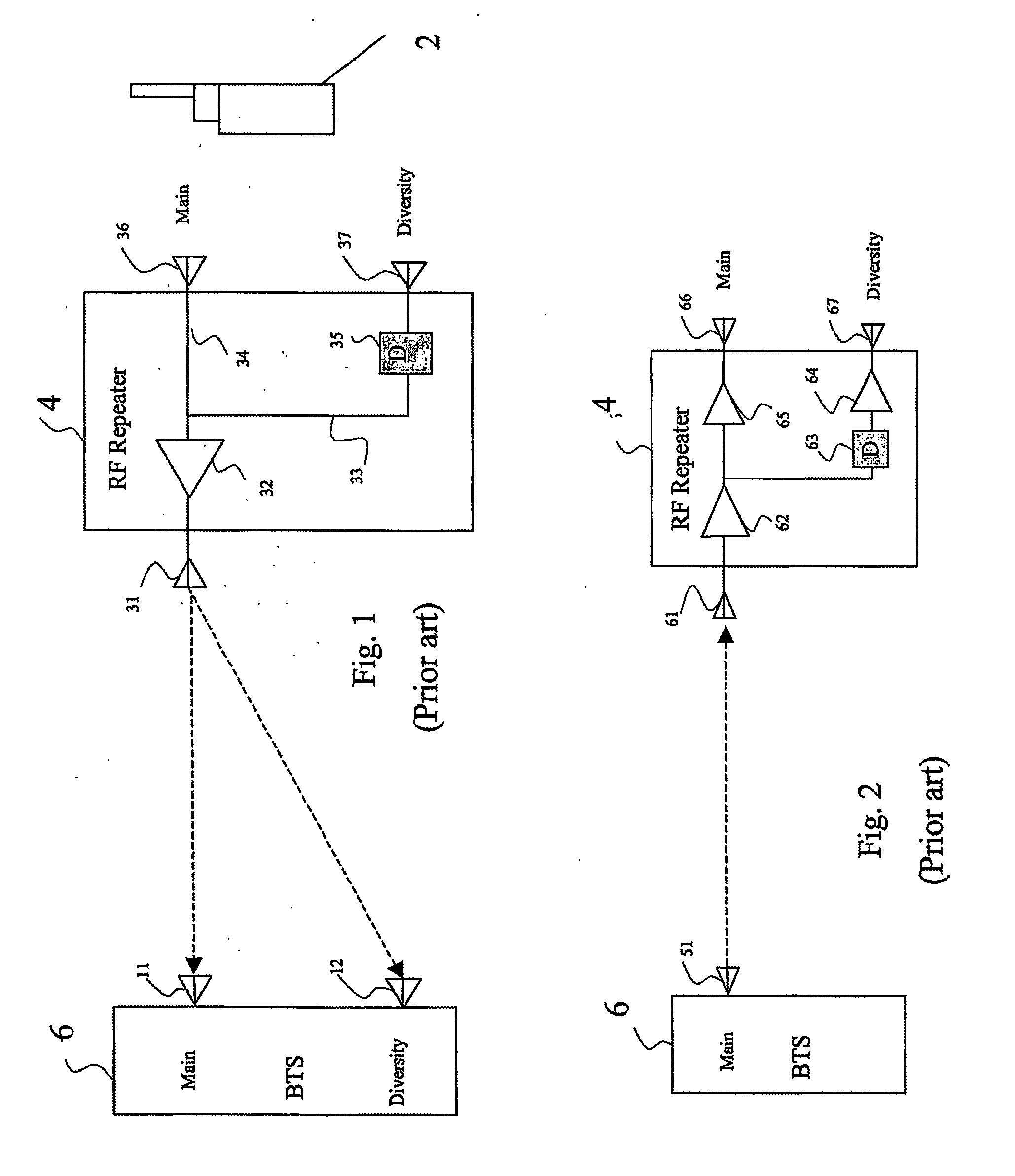 Phase sweeping methods for transmit diversity and diversity combining in bts sector extension and in wireless repeaters