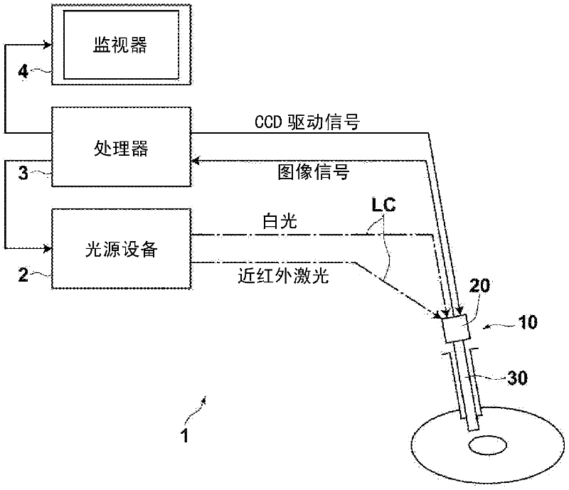 Fluorescent endoscopy apparatus