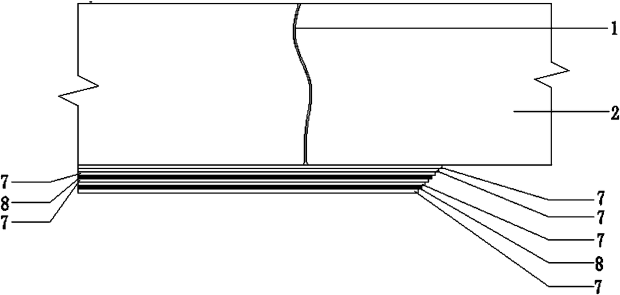 Tunnel second lining micro crack reinforcement method