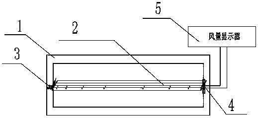 Air volume display tuyere and air-volume test method