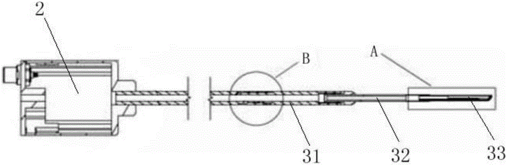 Probe assembly suitable for strong-shearing unsteady flow test of aeroengine