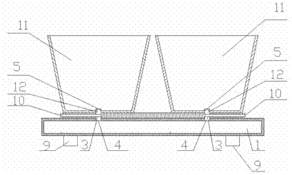 Water saving device capable of watering multiple flowerpots