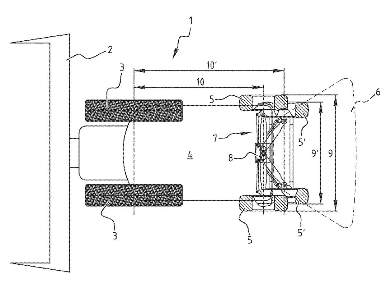 Agricultural vehicle support frame