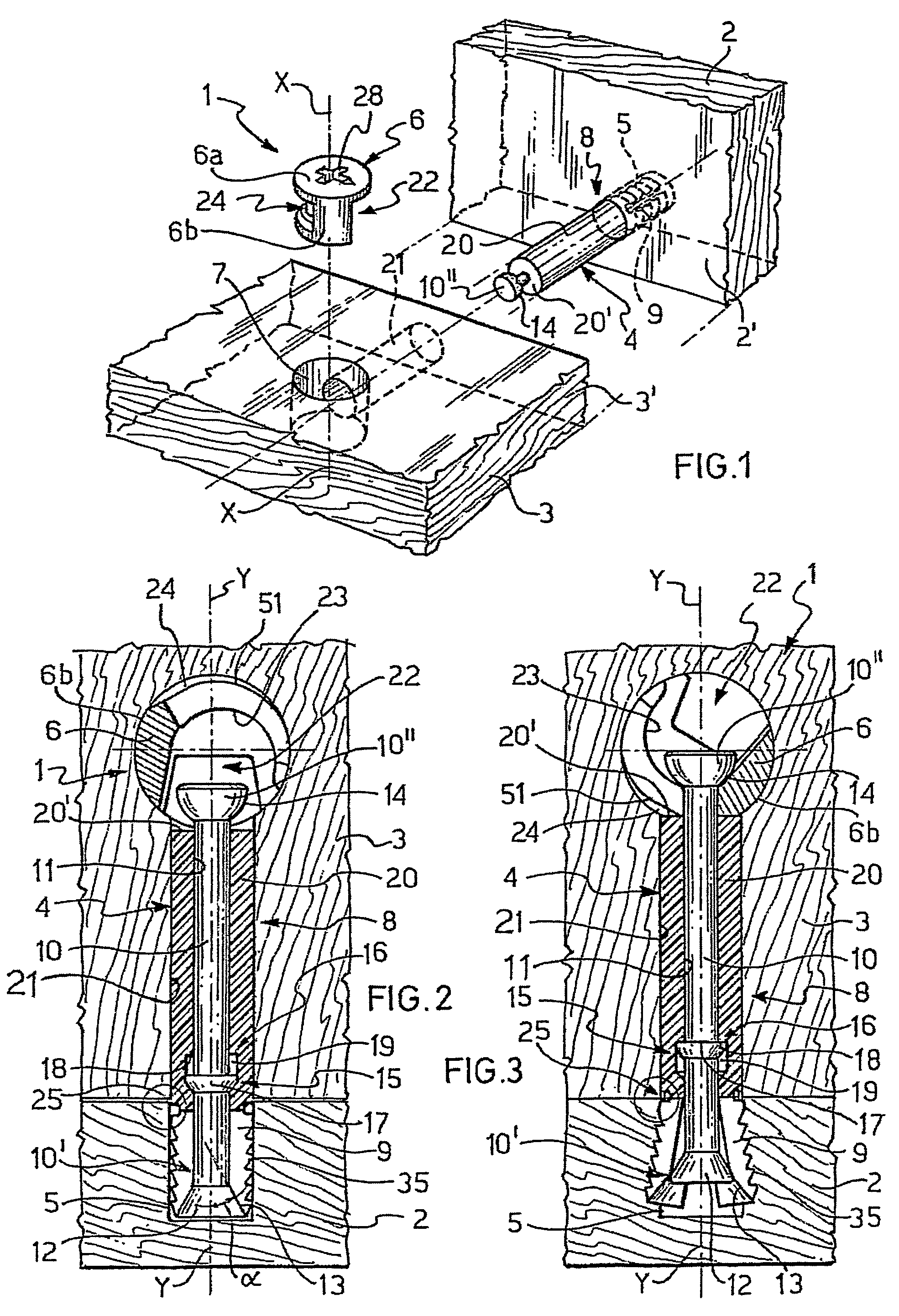 Device and method for detachably connecting abutting structural parts and tie member for use to form said device