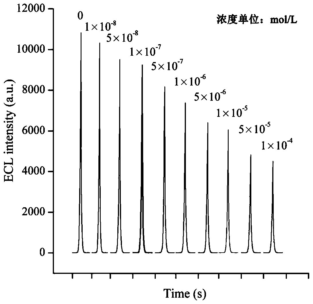 Preparation method of a clenbuterol hydrochloride molecularly imprinted membrane electrochemiluminescent sensor