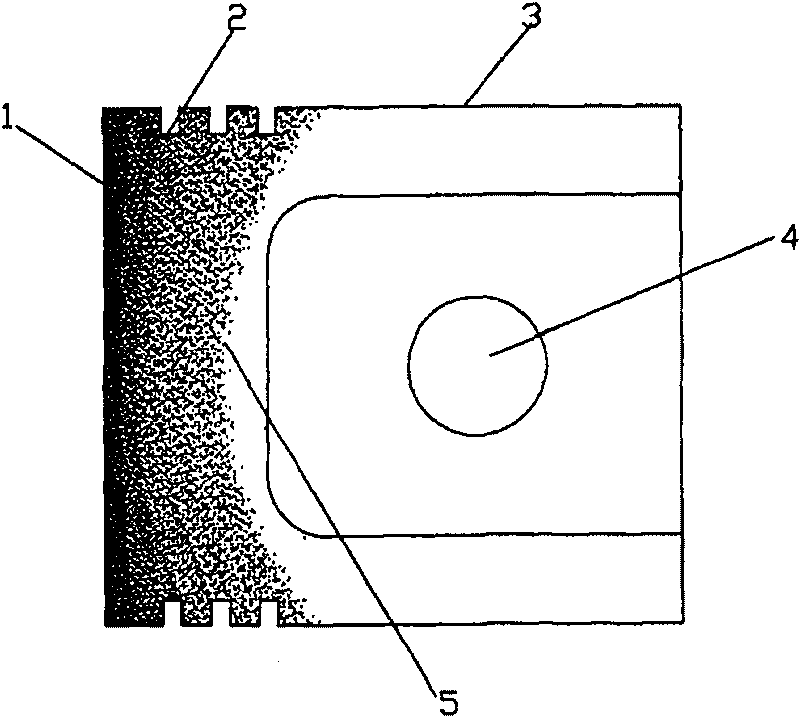 Local granule reinforced piston and its manufacture method