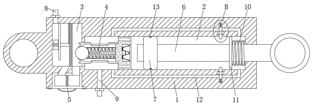 Hydraulic oil cylinder with high buffering performance