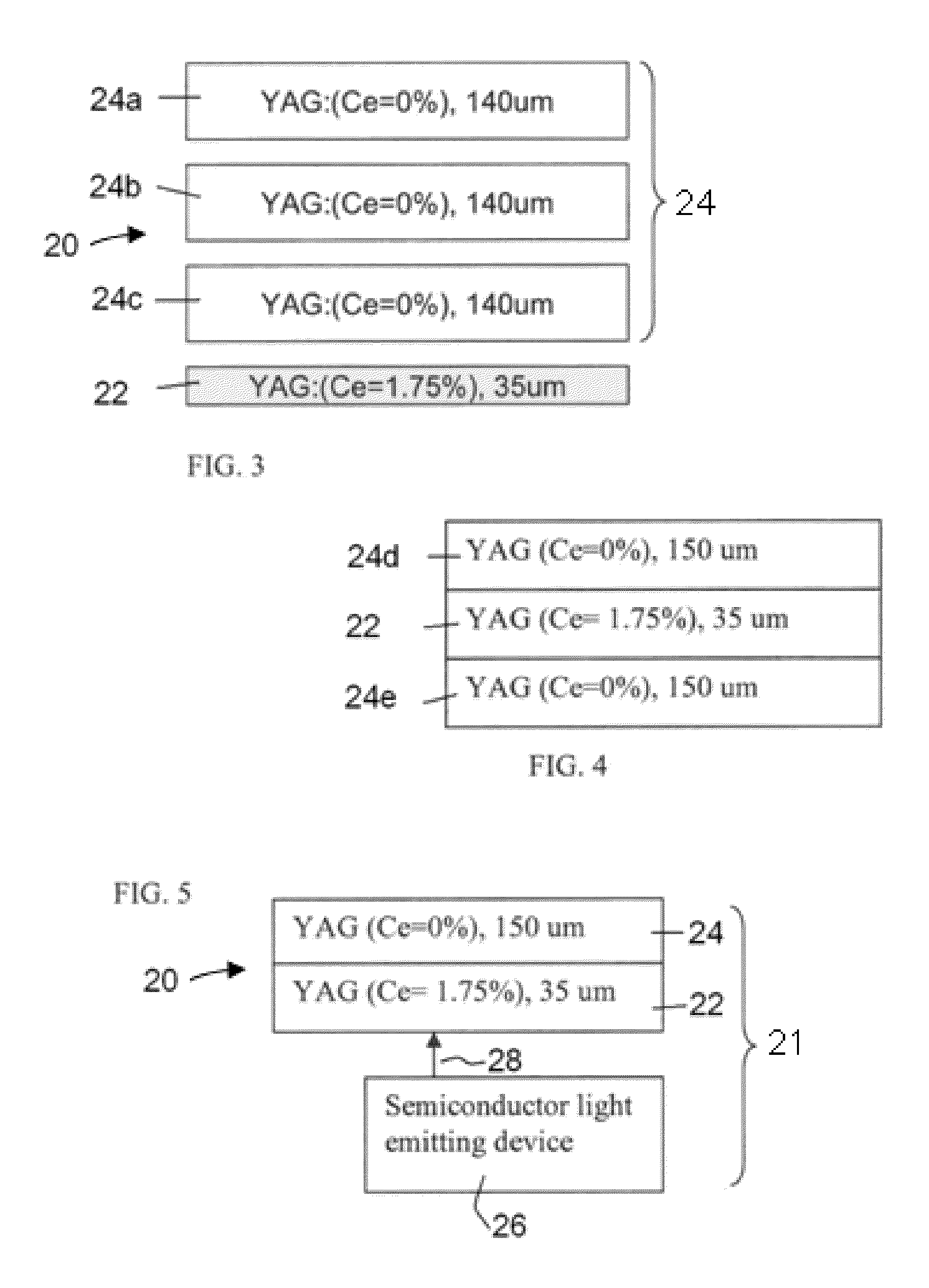 Light emissive ceramic laminate and method of making same