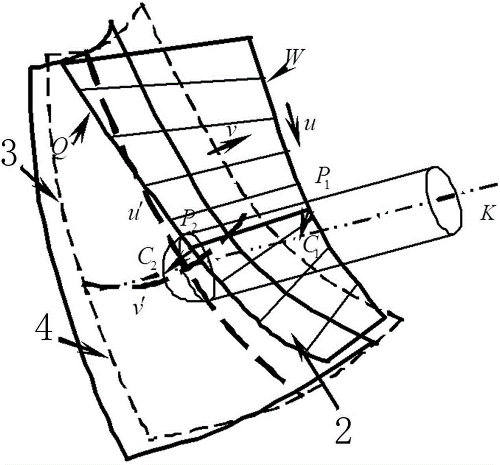 Five-axis plunge milling machining method for ruled surface impeller