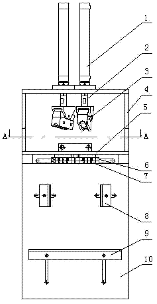 Machine for riveting heating series movable connection pipe seat and inlet and outlet pipes