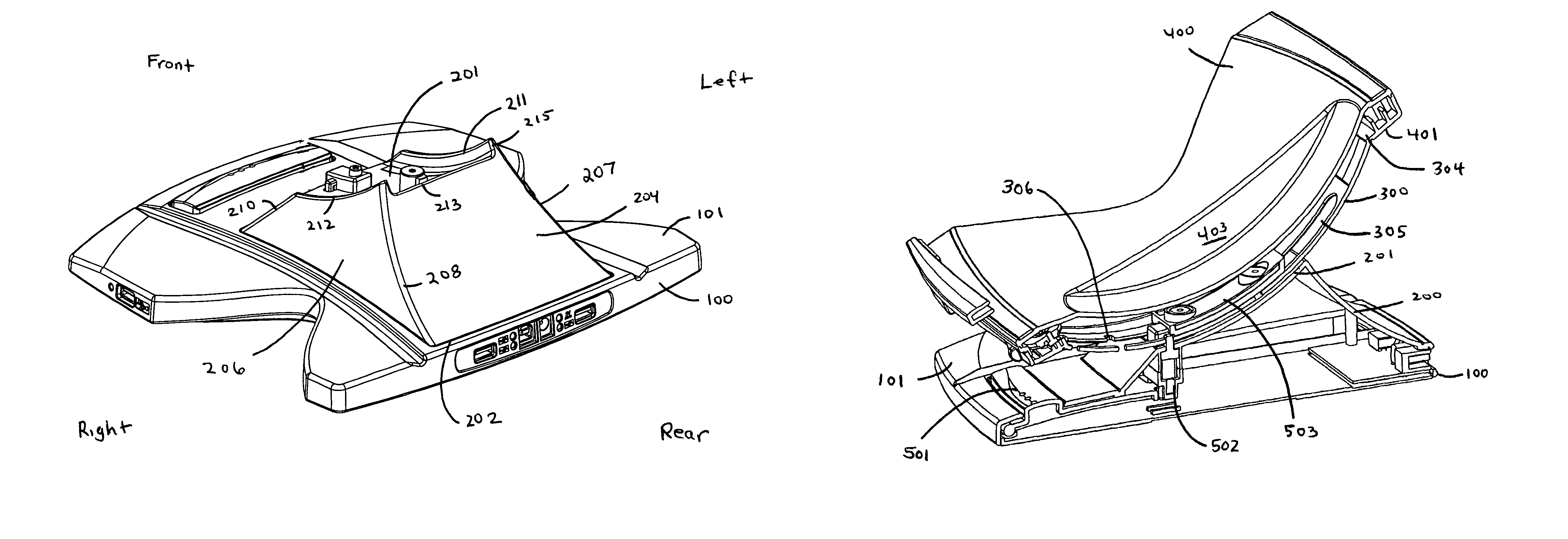 Universal portable computer stand and high speed connectivity center