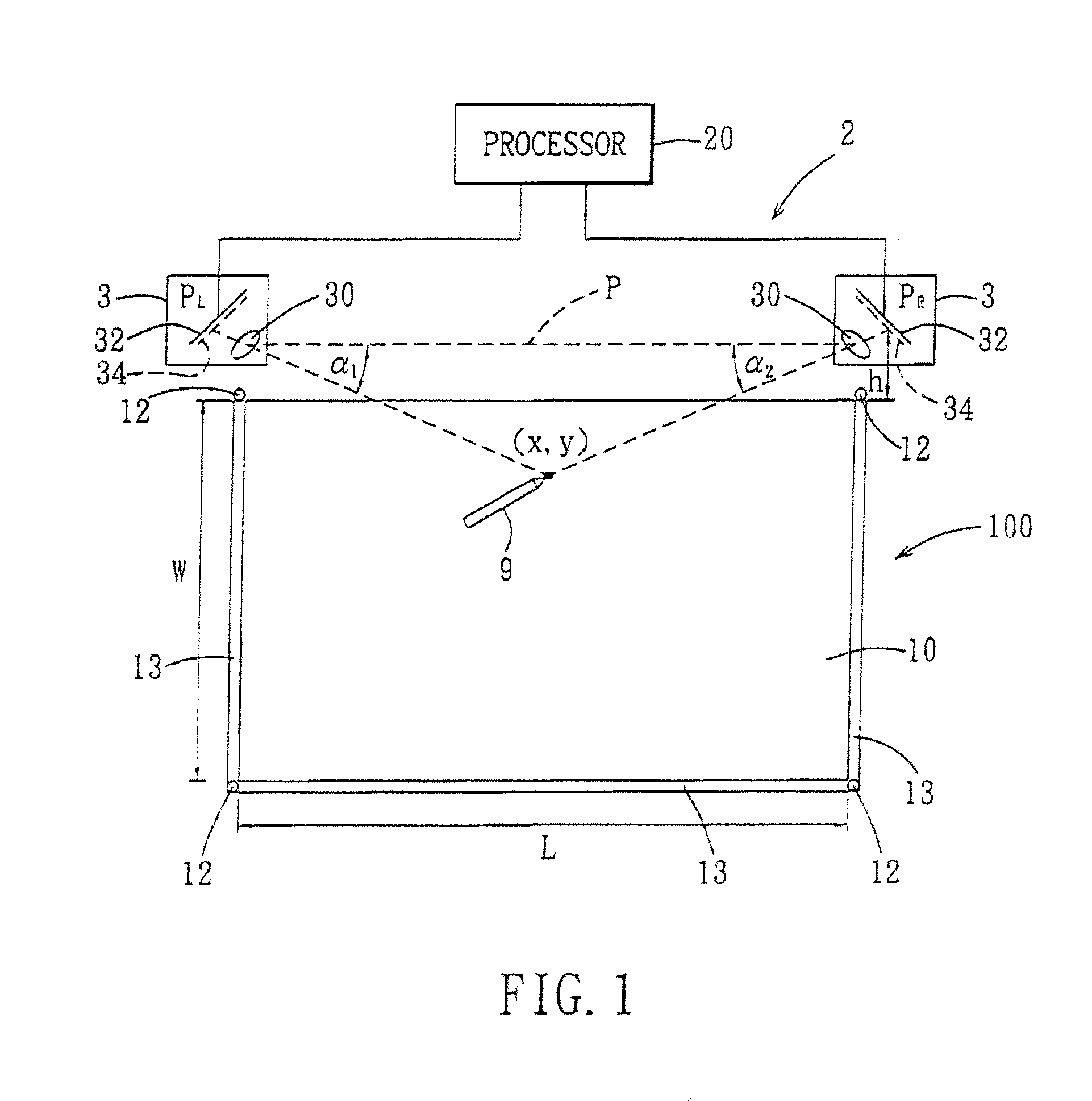 Optical touch panel and coordinate information correction method and detecting device therefor