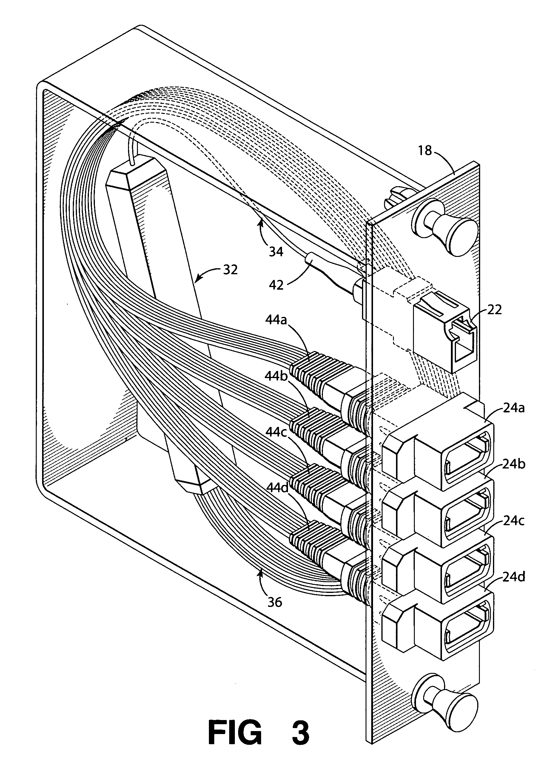 Optical fiber power splitter module apparatus