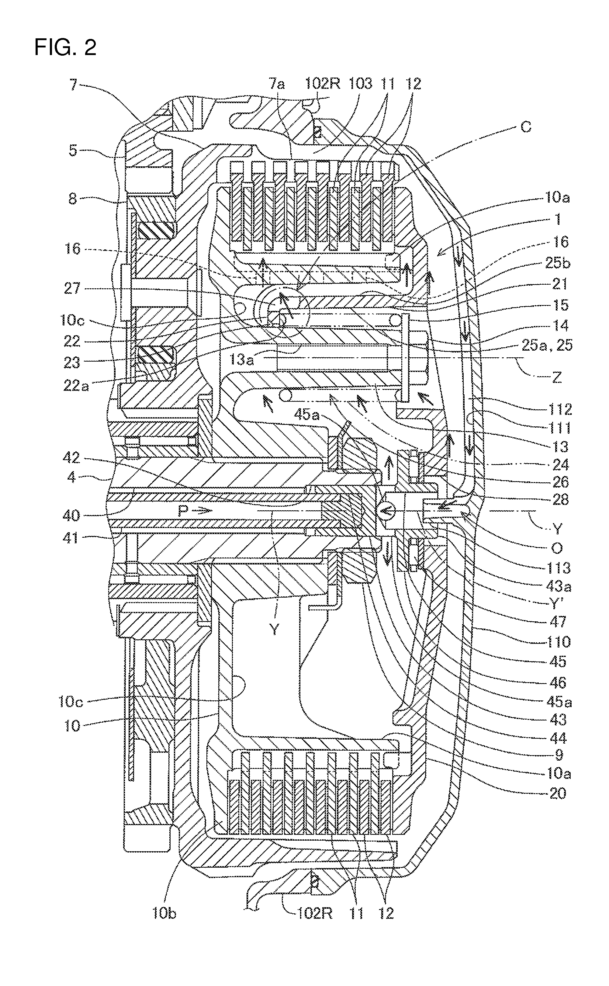 Clutch apparatus for a power unit and power unit incorporating the same