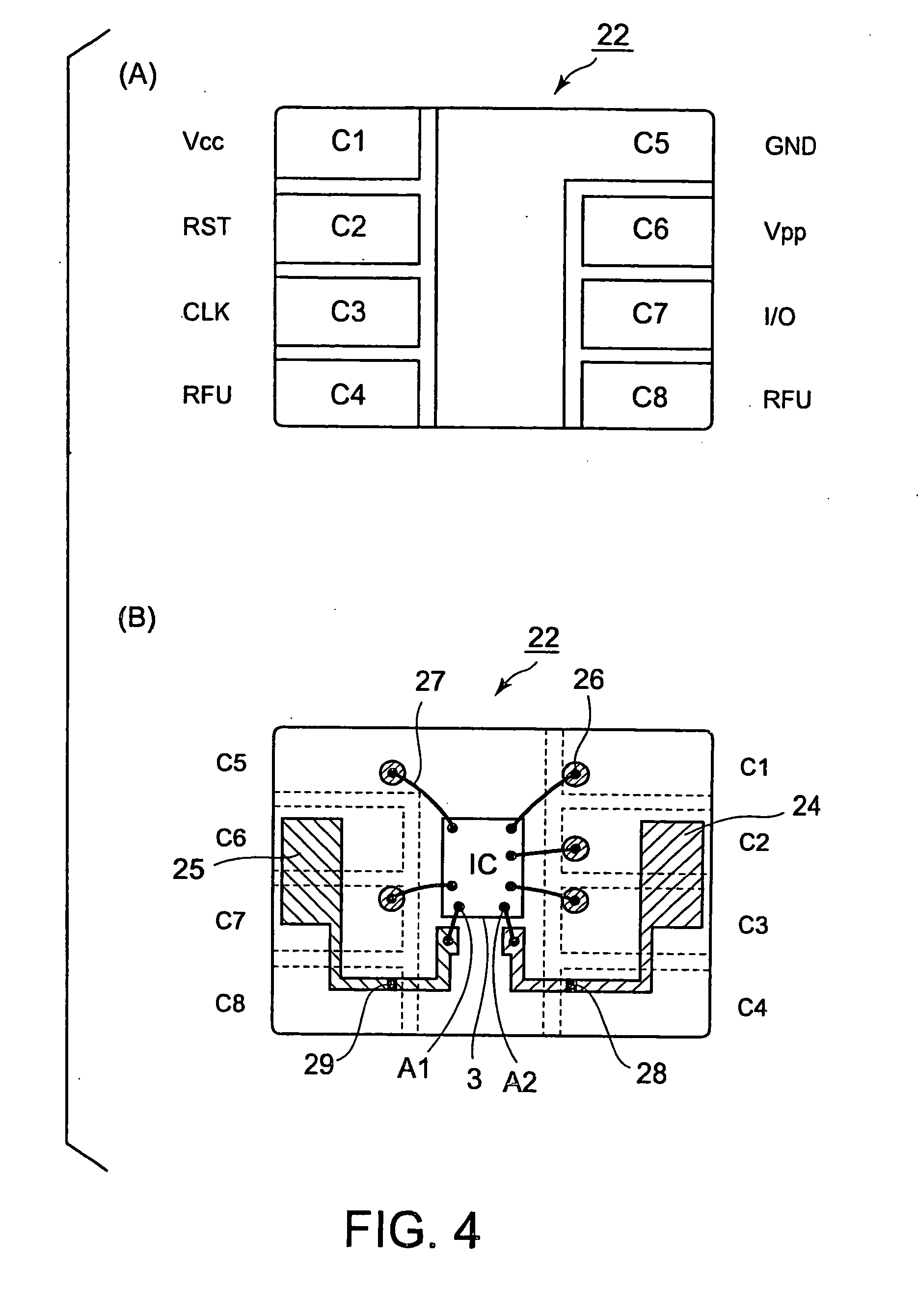 Sim, sim holder, ic module, ic card and ic card holder