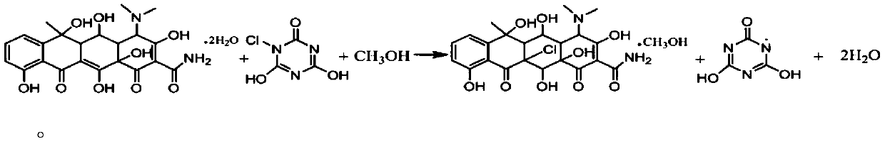 Preparation method of chlorinated oxytetracycline