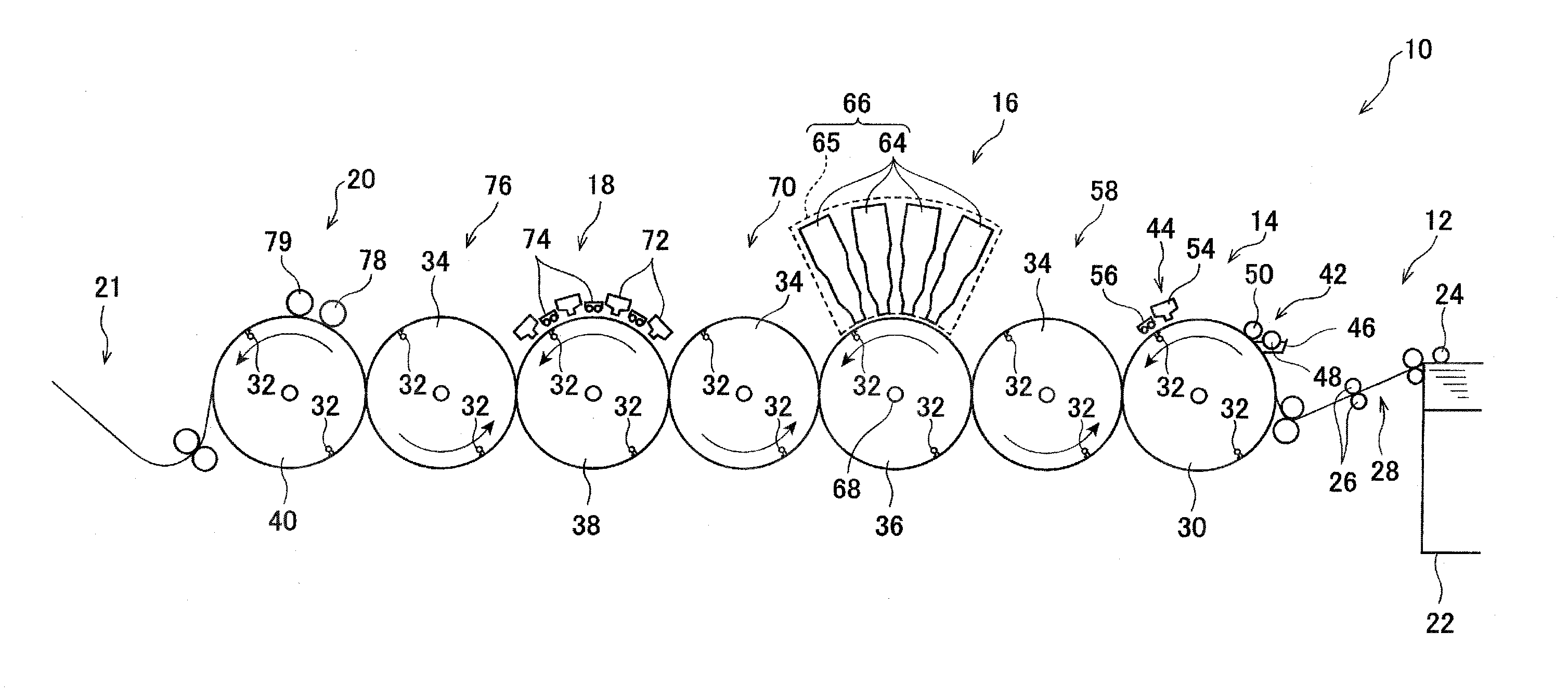 Droplet ejecting device