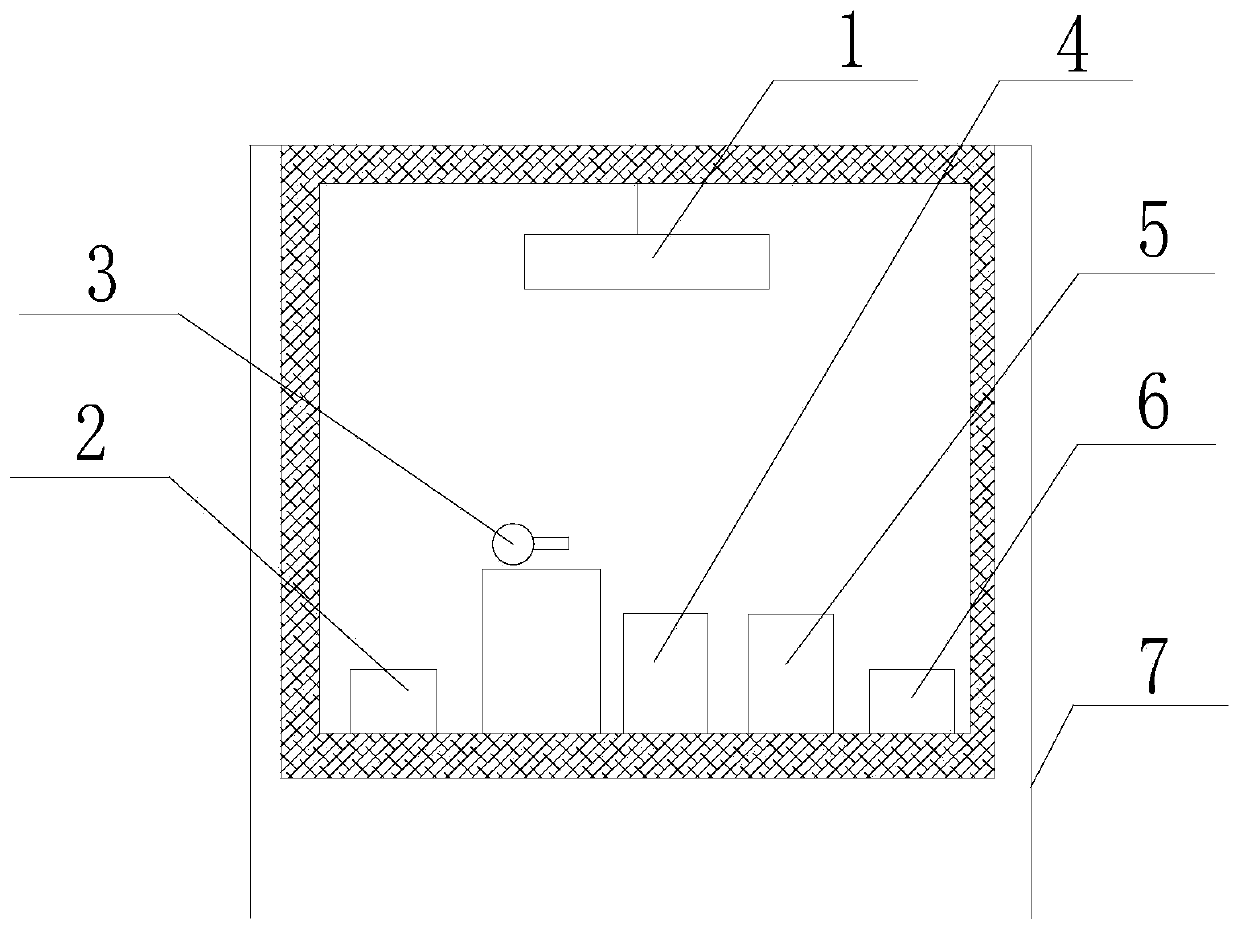 Material for absorbing and decomposing formaldehyde, and preparation method thereof