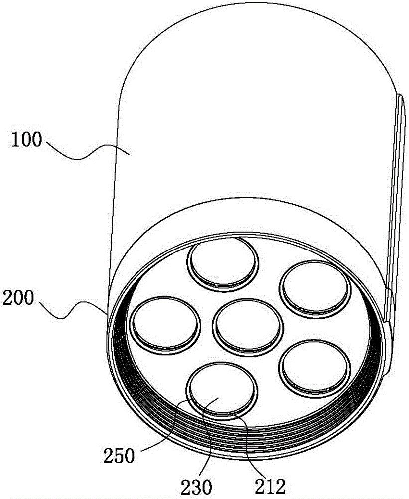 LED spotlight with air convection heat dissipation